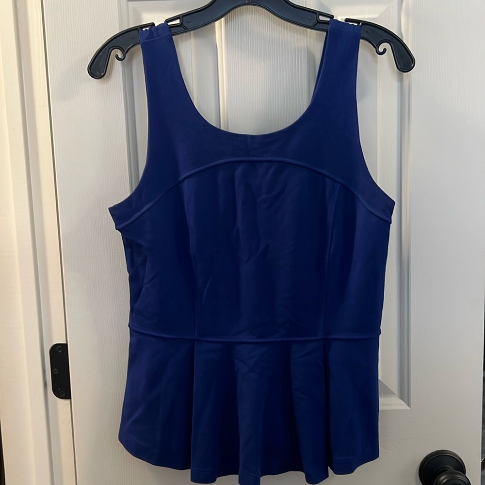 Armani Exchange blue peplum blouse size small. Buy 2 items or more get $5 off